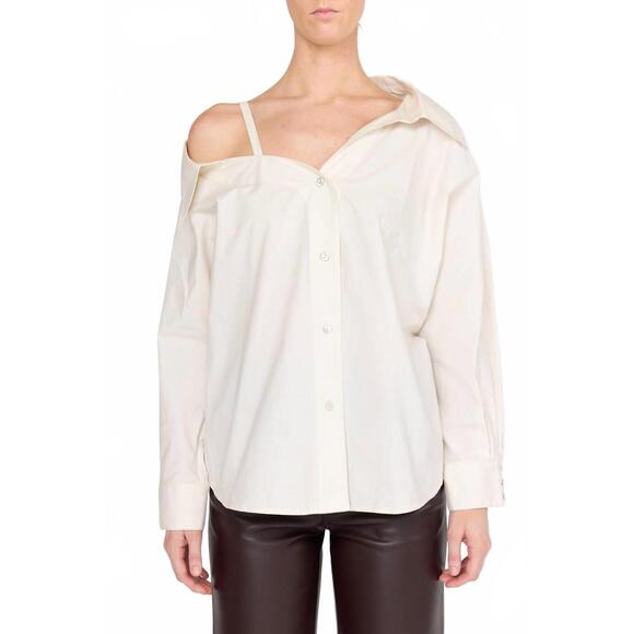 NEW CHRISTY LYNN dasha long sleeve top in ecru